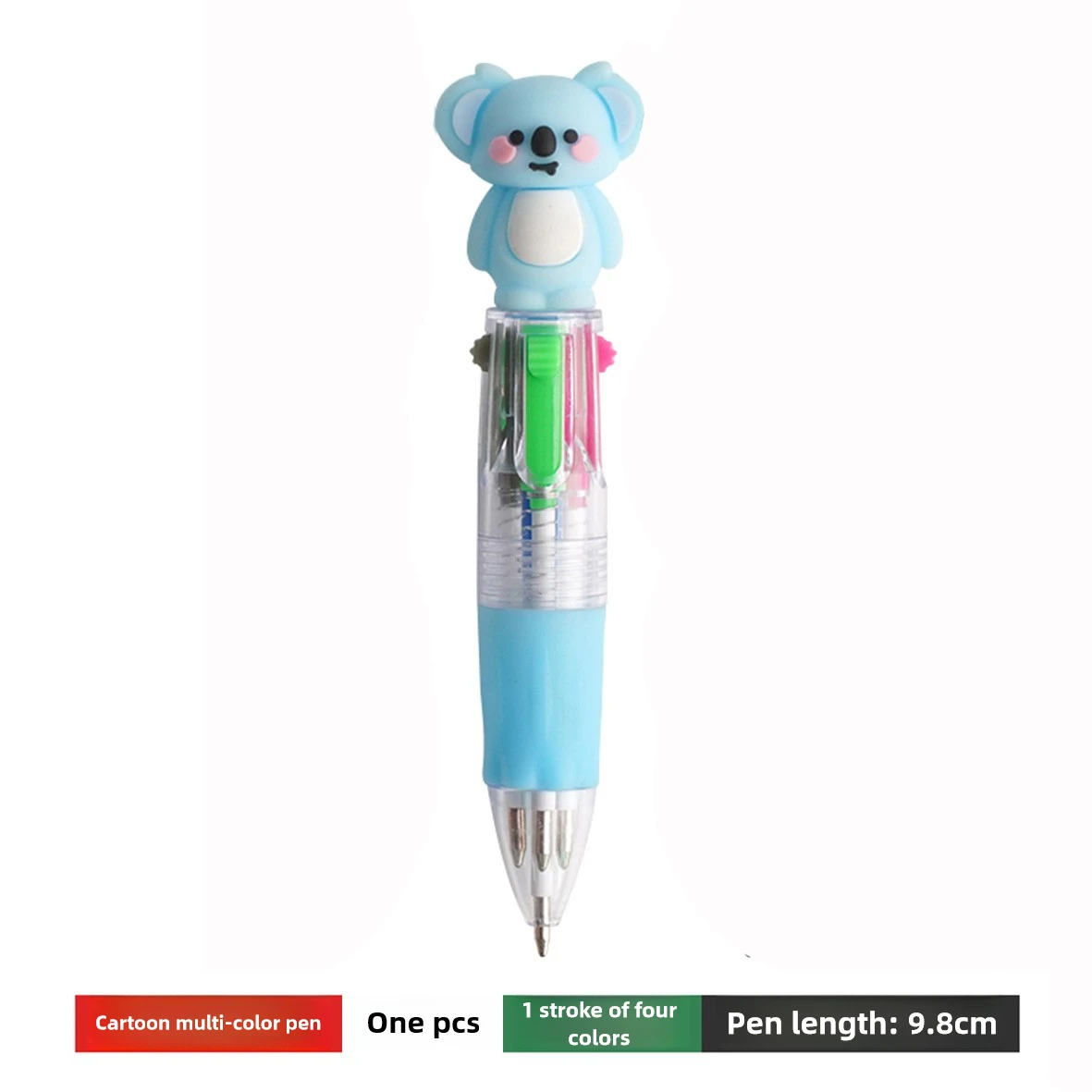 لطيف الكرتون الحيوان أربعة ألوان قلم حبر جاف Kawaii الباندا كوالا الفيل الزرافة الخ طالب اللون قلم محايد اللون القرطاسية المدرسية
