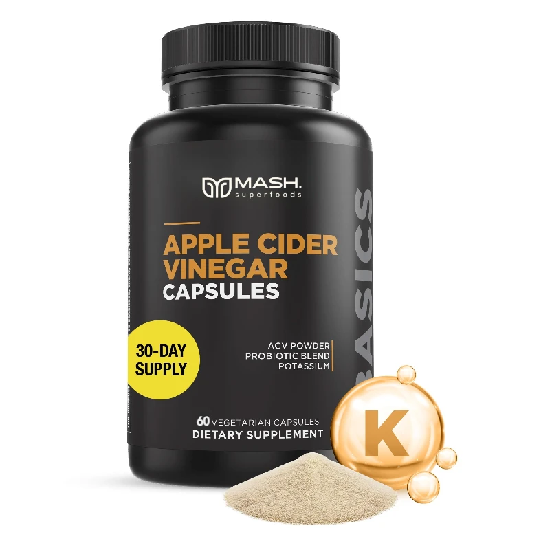 Apple Cider Vinegar 1300 Mg, Cleanser and Detoxifier, Promotes Metabolism, Supports Intestinal Detoxification, Body Management