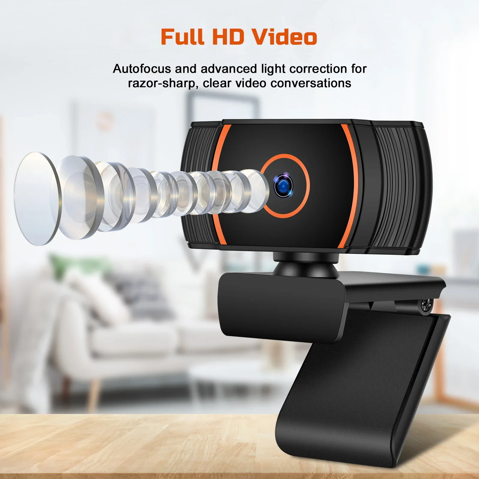 2K Webcam 1080P Full HD For PC Web Camera Cam USB Online Webcam With Microphone Autofocus 720P Web Can Webcan For PC Computer