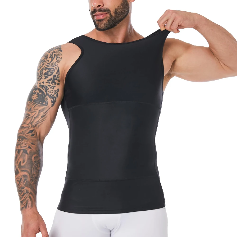 1PCS Sleeveless Compression Shapewear Vest for Men, Abs Abdomen Chest Slimming Tank Top, Workout Body Shaper Undershirt