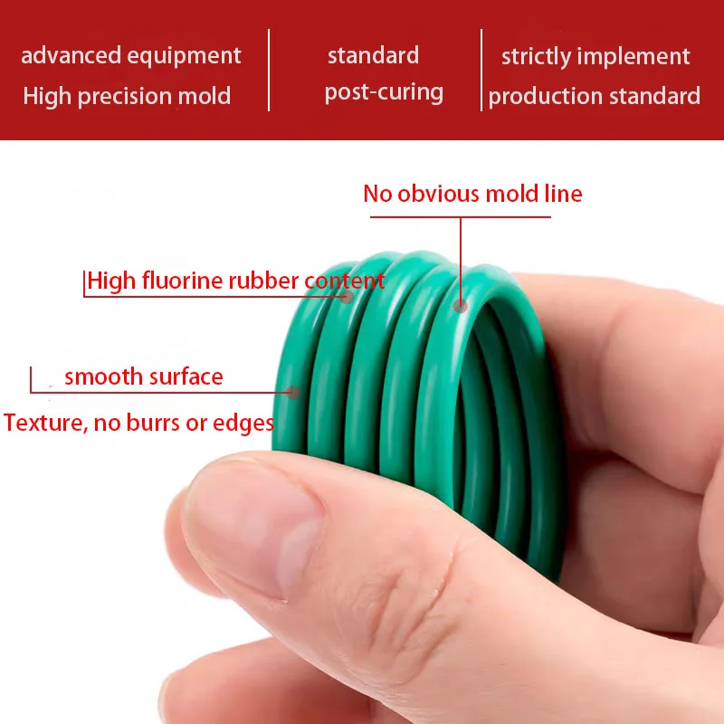 Industrial FKM O‑Ring, CS8.0/8.6mm Fluororubber Seal Gasket, Heat & Corrosion Resistant, OD 50‑550mm