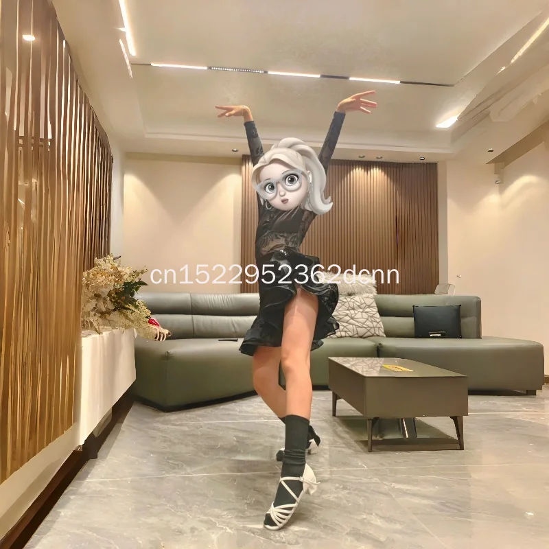 Vestido de actuación de baile latino para niñas, traje de baile de competición, salón de baile estándar, Samba, Tango, práctica latina, 2026