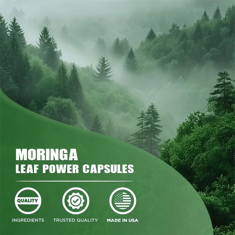 Moringa Capsules 1200mg - Support Immune System, Energy, Metabolism, Aids Digestion, Antioxidant