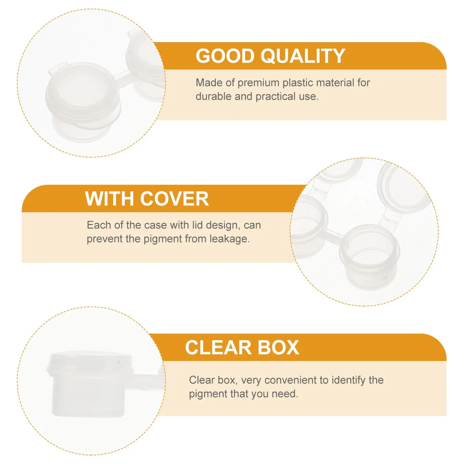 40pcs Empty Paint Pots Clear Storage Containers Mini Palette Strips Plastic ganization Boxes For Glitter Powder Supplies