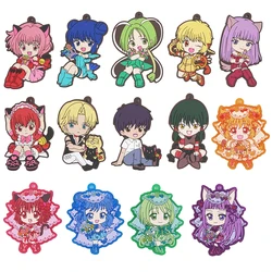 Tokyo Mew Mew Anime Game Momomiya Ichigo Aizawa Minto Fuon Purin Retasu Fujiwara Zakuro Rubber Keychain