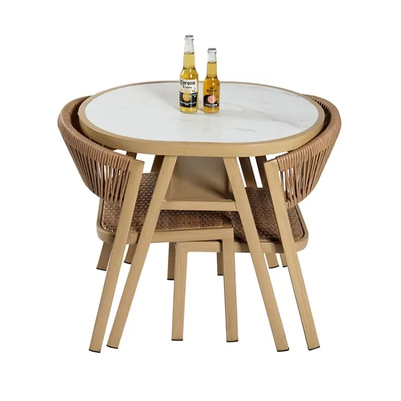 Pieces Patio Hotel Restaurant Terrace Rattan Wicker Bistro Cafe Garden Dining Set