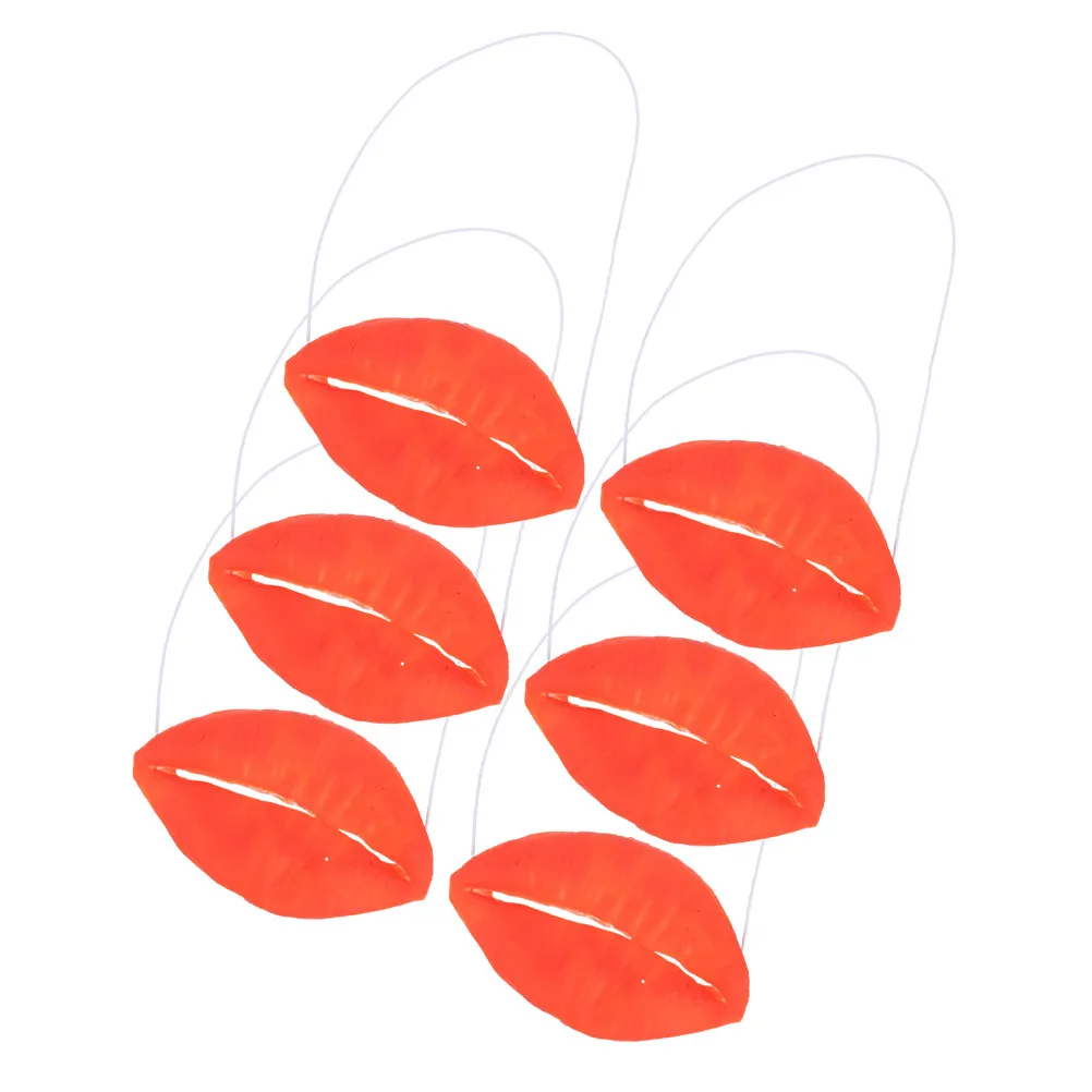 

6Pcs Funny Red Lip Mouth Cosplay Props April Fools Day Party Decoration Joking Performance Supplies April Fool's Day Lips