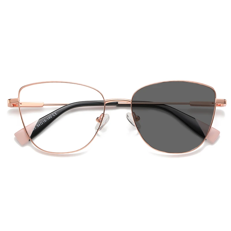 VKYEE Women Photochromic Anti Blue Light Reading Glasses Myopia Hyperopia Prescription Color Change Optical Eyeglasses PFD3032