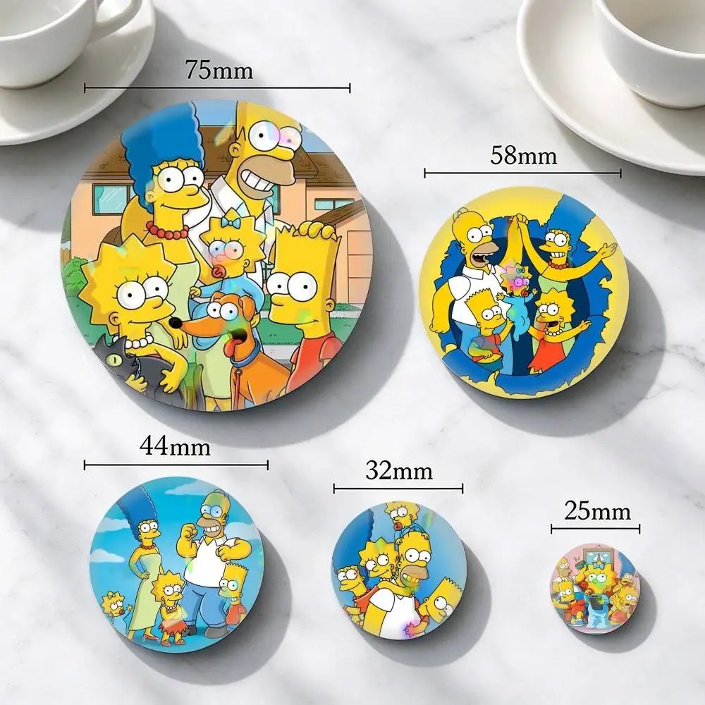 Cartoon-N The S-Simpsons  25mm 32mm 44mm 58mm 75mm Brooches Badges Pins for Accessories Gift
