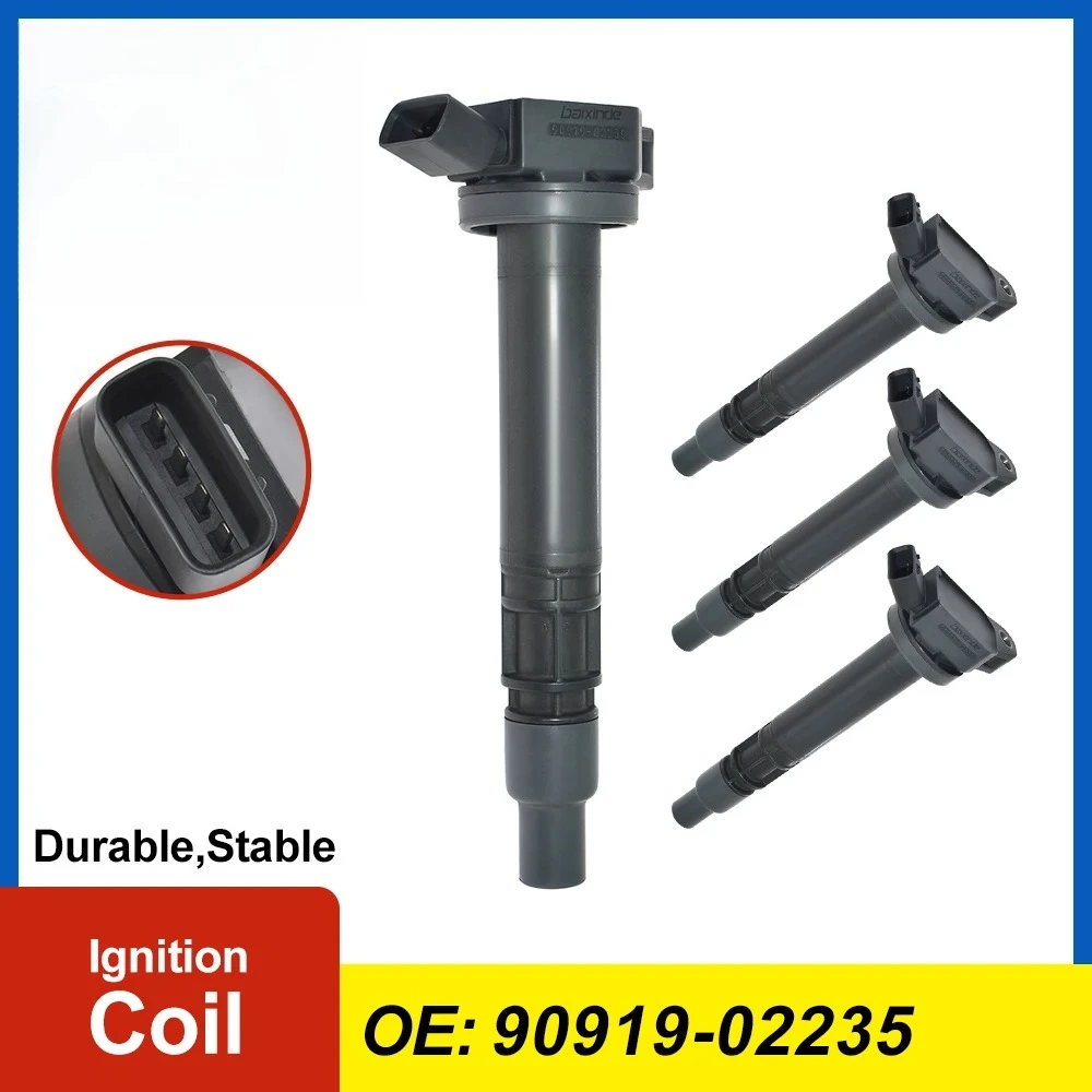 

1/4 шт. катушка зажигания 90919-02235 9091902235, разъем свечи зажигания двигателя для Nadia SXN10 Vista Ardeo SV50 1998-2003