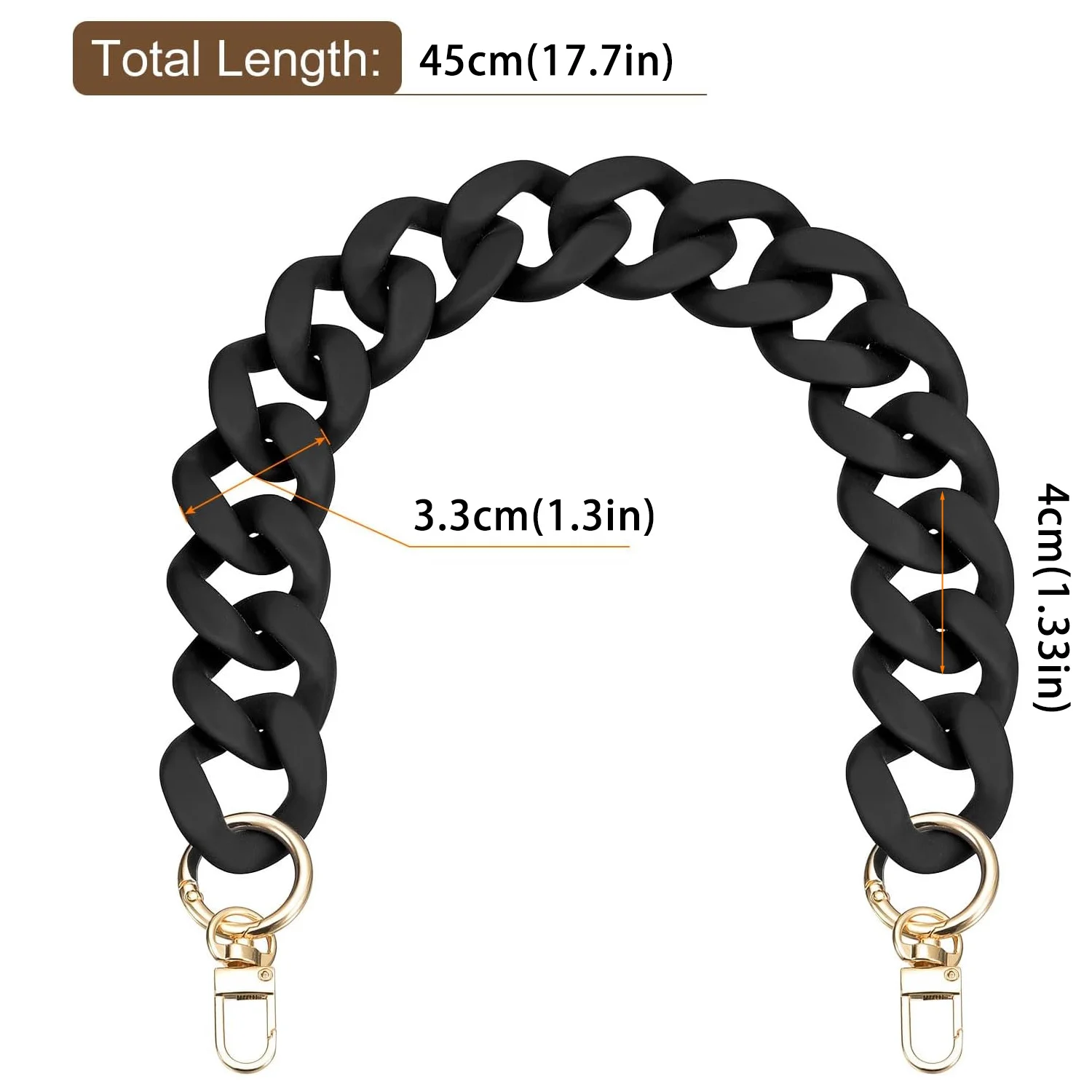 الاكريليك كبير سلسلة مسطحة حزام محفظة حزام الاكريليك حقيبة يد سلسلة استبدال حقيبة كتف سلسلة بلاستيكية محفظة سحر