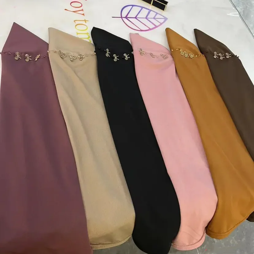 2024 Bow Sweet Girls Ready To Wear Head Cover Moslem Instant Hijab