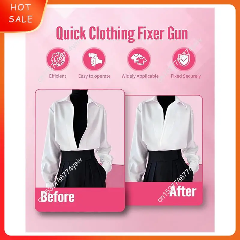 مسدس غرزة مع صندوق تخزين، مسدس وضع العلامات للخياطة السريعة، تثبيت الملابس المؤقتة مع 1200 قطعة من مشابك البارب A62X