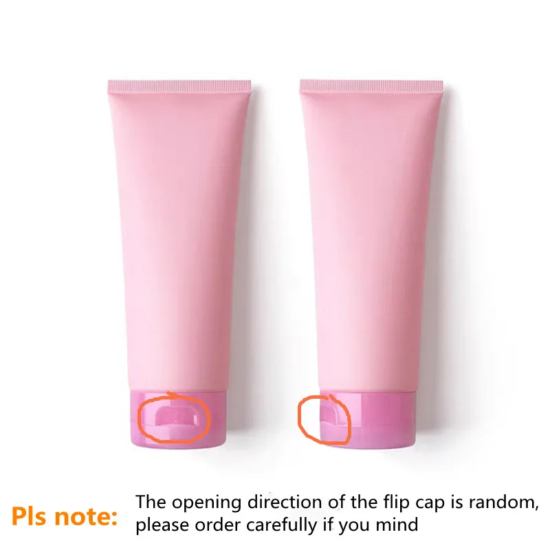 10/30/50pcs 200ml New Empty Matte Pink Soft Tube for Face Facial Cleanser /Body Lotion/Mask  Squeeze Tube Cosmetic Container