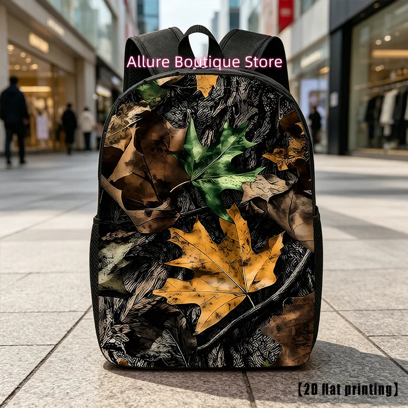 Autumn Fallen Leaves, Casual Backpack, Travel Laptop Backpack, 2D Flat Printing, Rucksack with Ample Capacity-suitable for Trave