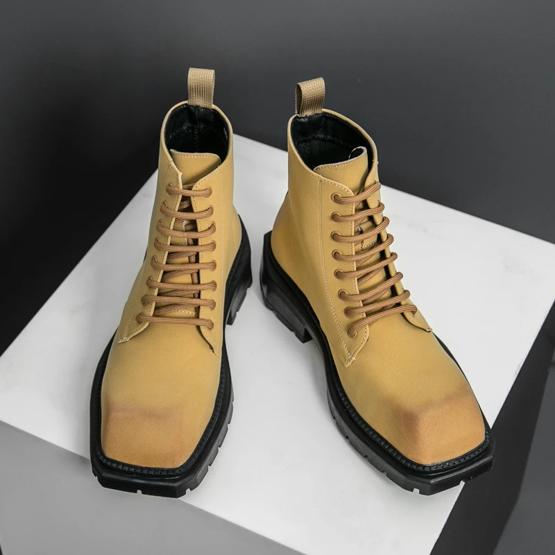 

Ботильоны SMVP, высокие кожаные туфли, мужская обувь