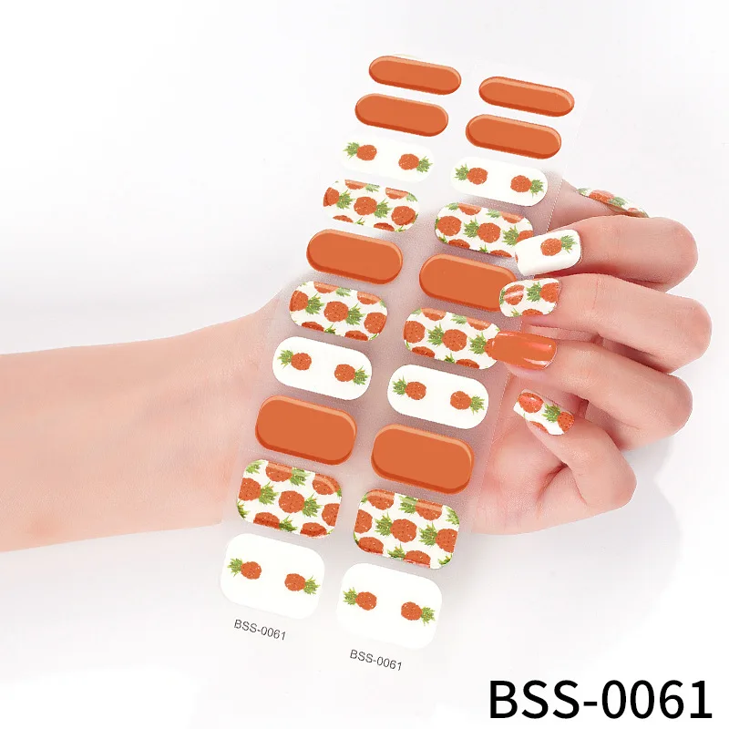 20 tiras de pegatinas de Gel para uñas, parche de tiras de uñas de Gel semicurado 3d, impermeable, de larga duración, lámpara Uv Led para uñas