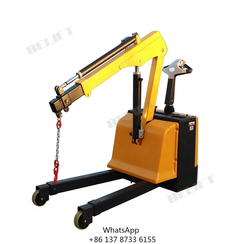 Counter Balanced 3.5m Lifting Height Shop Cranes 1200 Kg Load Capacity Mini Crane For Indoor And Outdoor Job Sites