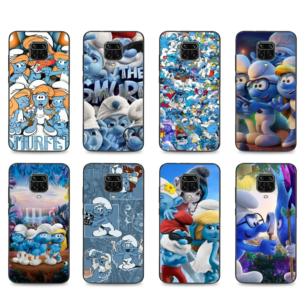 cartoon The S-Smurfs Anime Movie Phone Case For Xiaomi Mi 5X 8 9 10 11 12 lite pro 10T PocoX3pro PocoM3 Note 10 pro lite