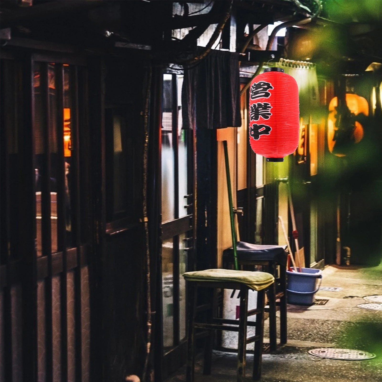 

1pc Japanese Style Pvc Lantern Waterproof Ornamental Decoration For Restaurant Creative Hanging Outdoor Festival Light