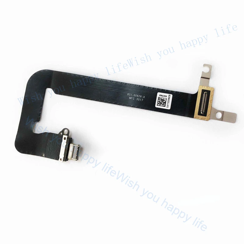 v+  USB-C Board Flex Cable DC Jack for MacBook Retina A1534 12” 2016-17 821-00482-A