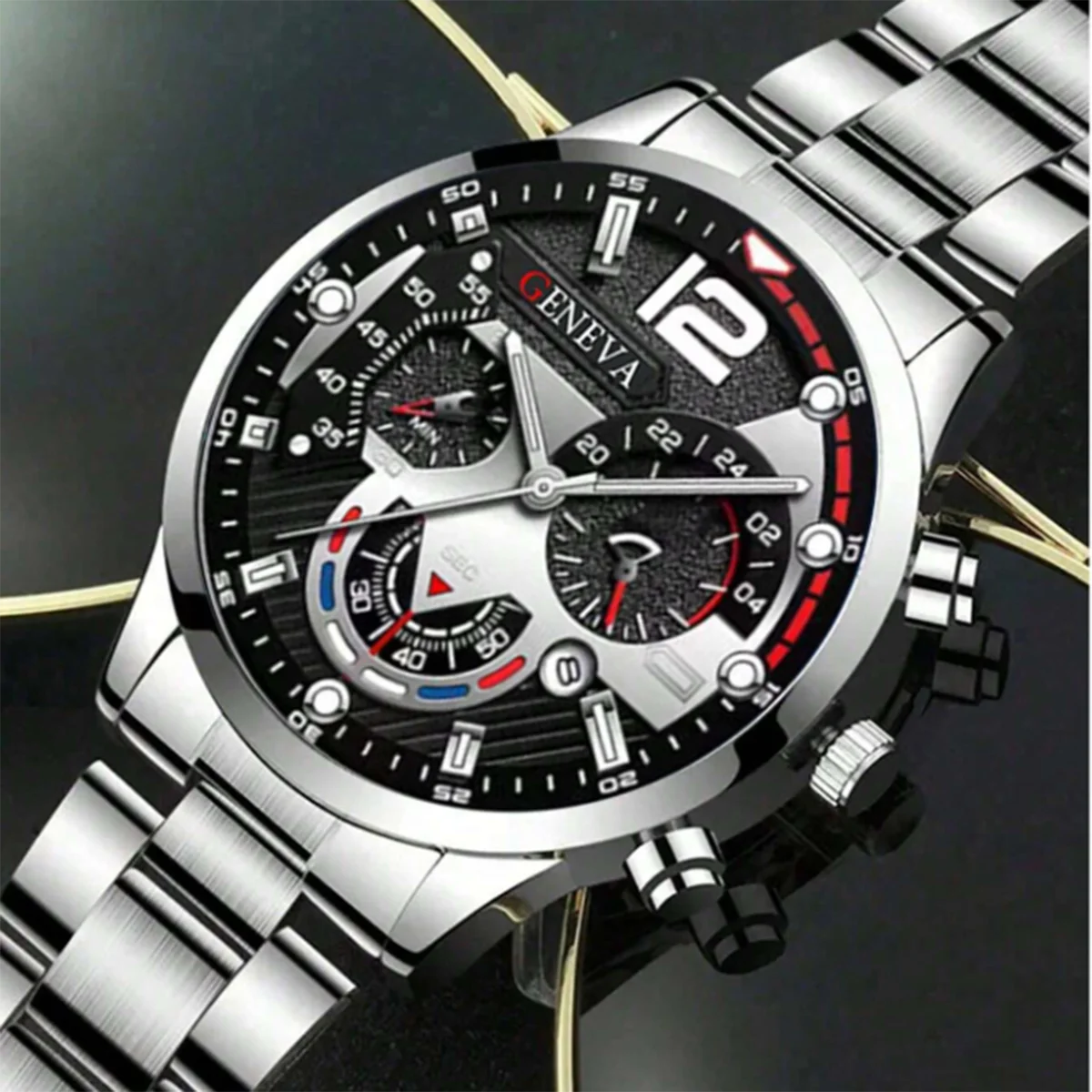 Fashion Mens Watches Luxury Stainless Steel Quartz Wristwatch Calendar Luminous Clock Men Business Casual Watch Reloj Hombre