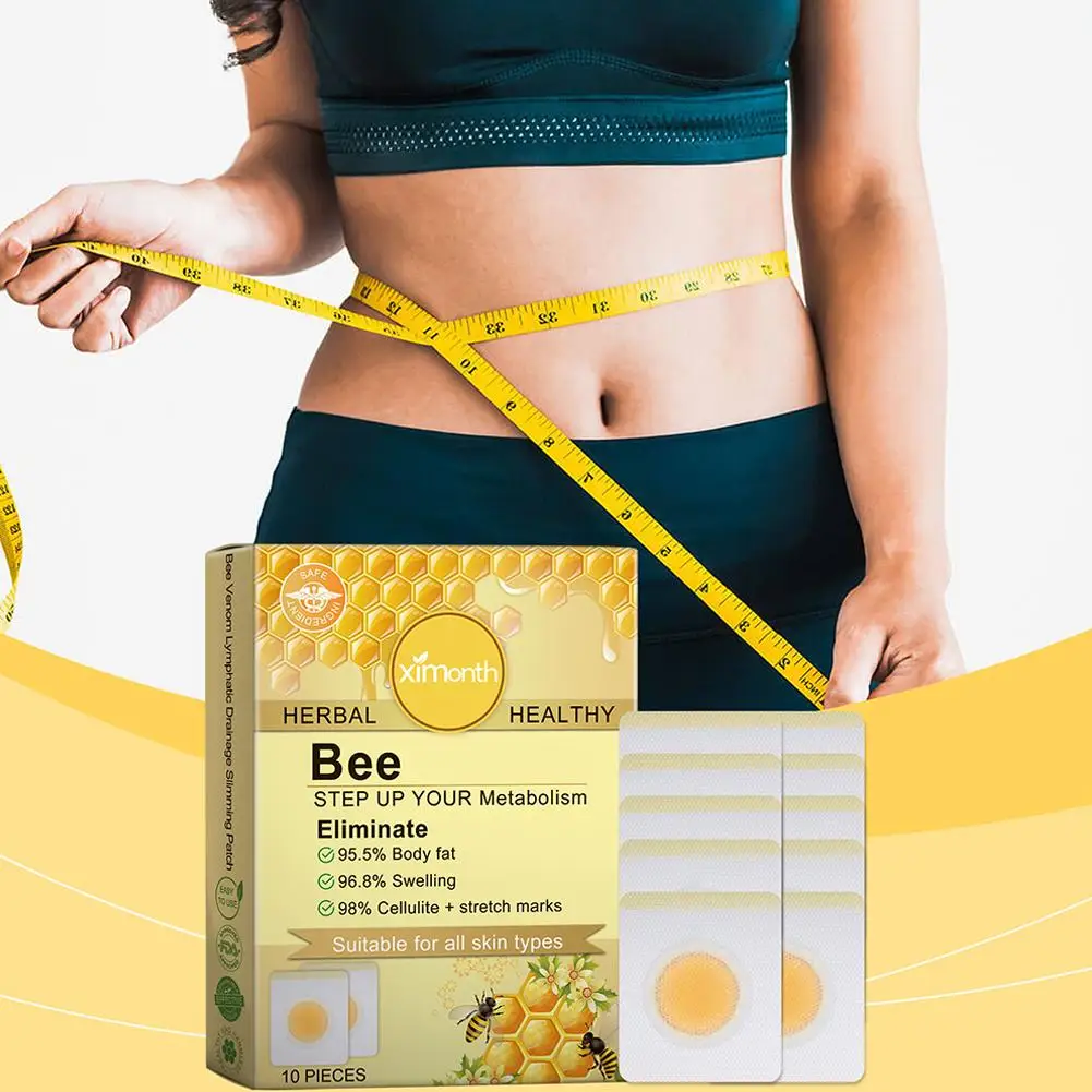 30pcs Bee Lymphatic Drainage Slimming Patch Weight Loss Belly Fat Burning Lifting Shaping Skin Care Lymphatic Detox