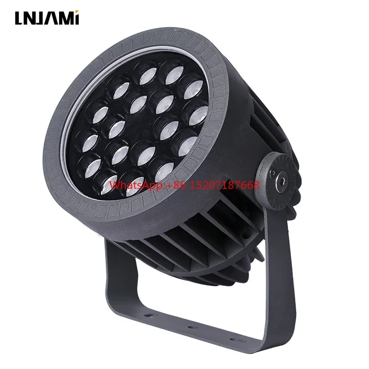 Round IP66 36W 54W AC 220V Garden Landscape LED Flood Light With Narrow Beam Spot Floodlight