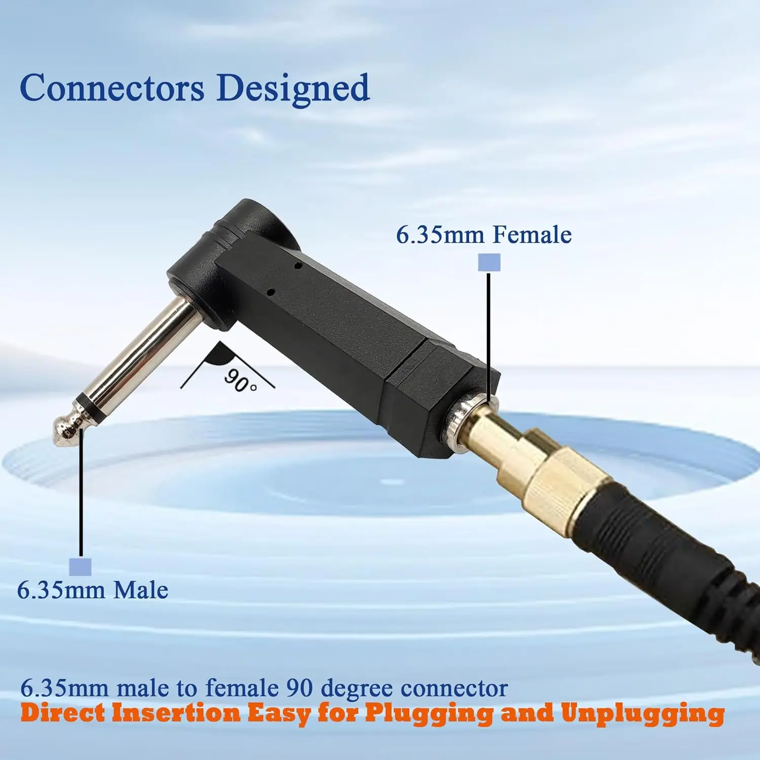 1 шт. 6,35 мм 1/4 "папа-мама TRS стерео аудио разъем прямоугольный динамик гитарный кабель для наушников адаптер для динамика Studio