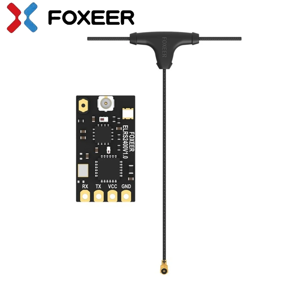 Foxeer 2.4G 5V ELRS LNA Receiver ESP8285+SX1280 Processor RGB LED Indicator For FPV Freestyle Long Range Drone Diy