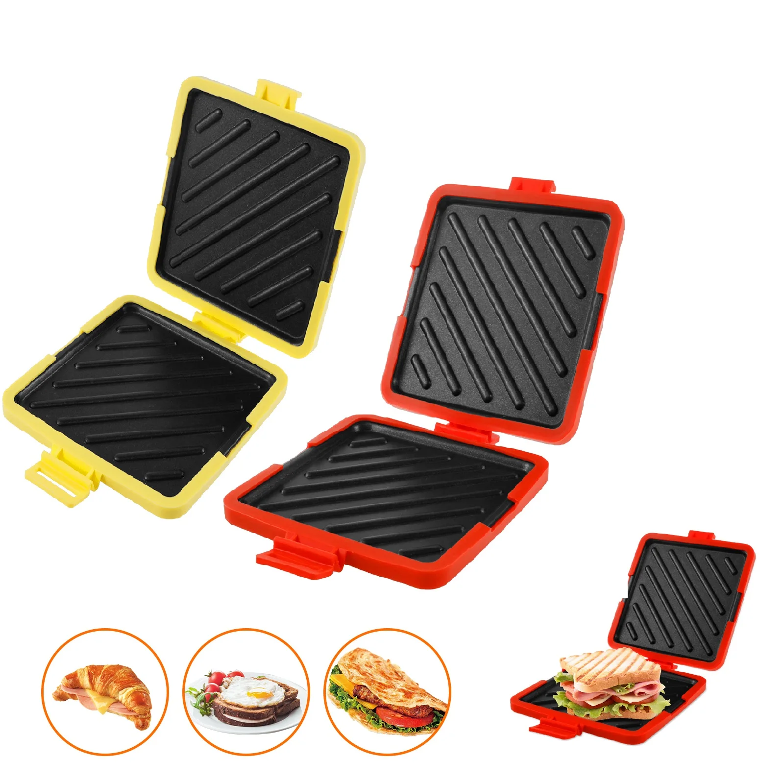 Nonstick Plate Toastie Sandwich Maker Toastie Maker Waffle Mold Microwave Toastie Sandwich Maker Convenient And Fast