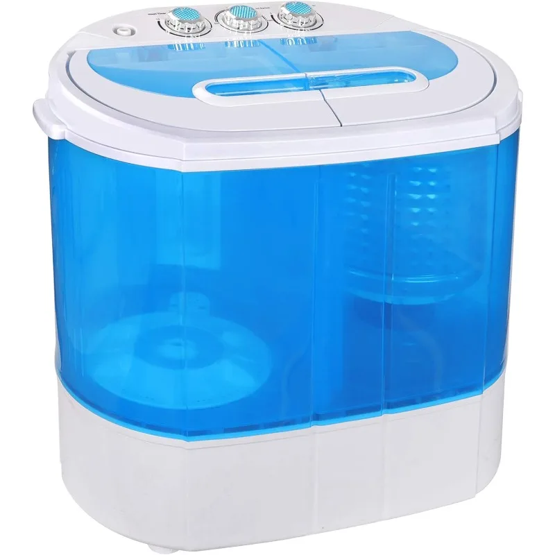 

ZenStyle Portable Washer Compact Twin Tub 9.9 LB Mini Top Load Washing Machine Washer/Spinner w/ 6.57 FT Inlet Hose