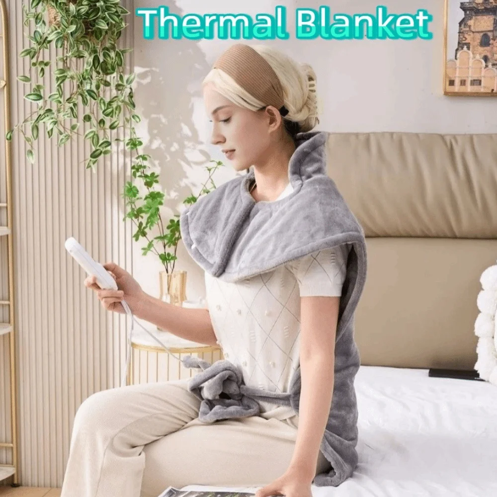 

Rapid Warmth Electric Heating Pad Washable Thick Warm Heated Shawl Nine Temperature Adjustment Intelligent Timing Heat Pad