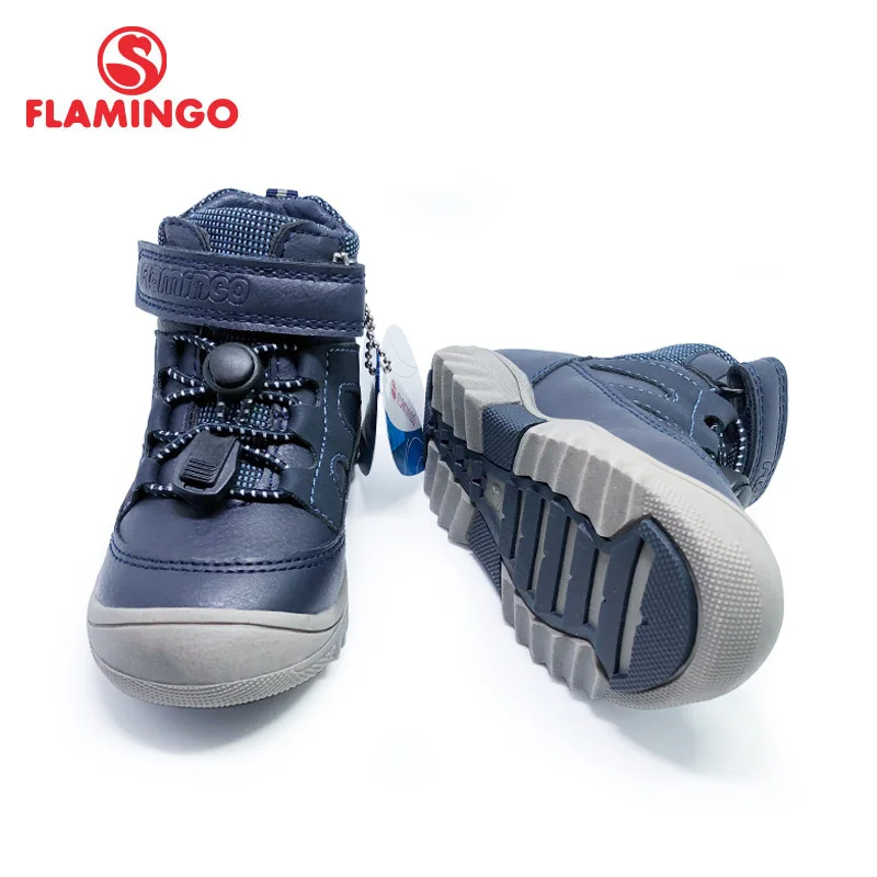 FLAMINGO  Brand Lace-Up Boots Warm Anti-slip Arch Size 22-27 Kids Shoe for boy Free Shipping 202B-Z5-2049