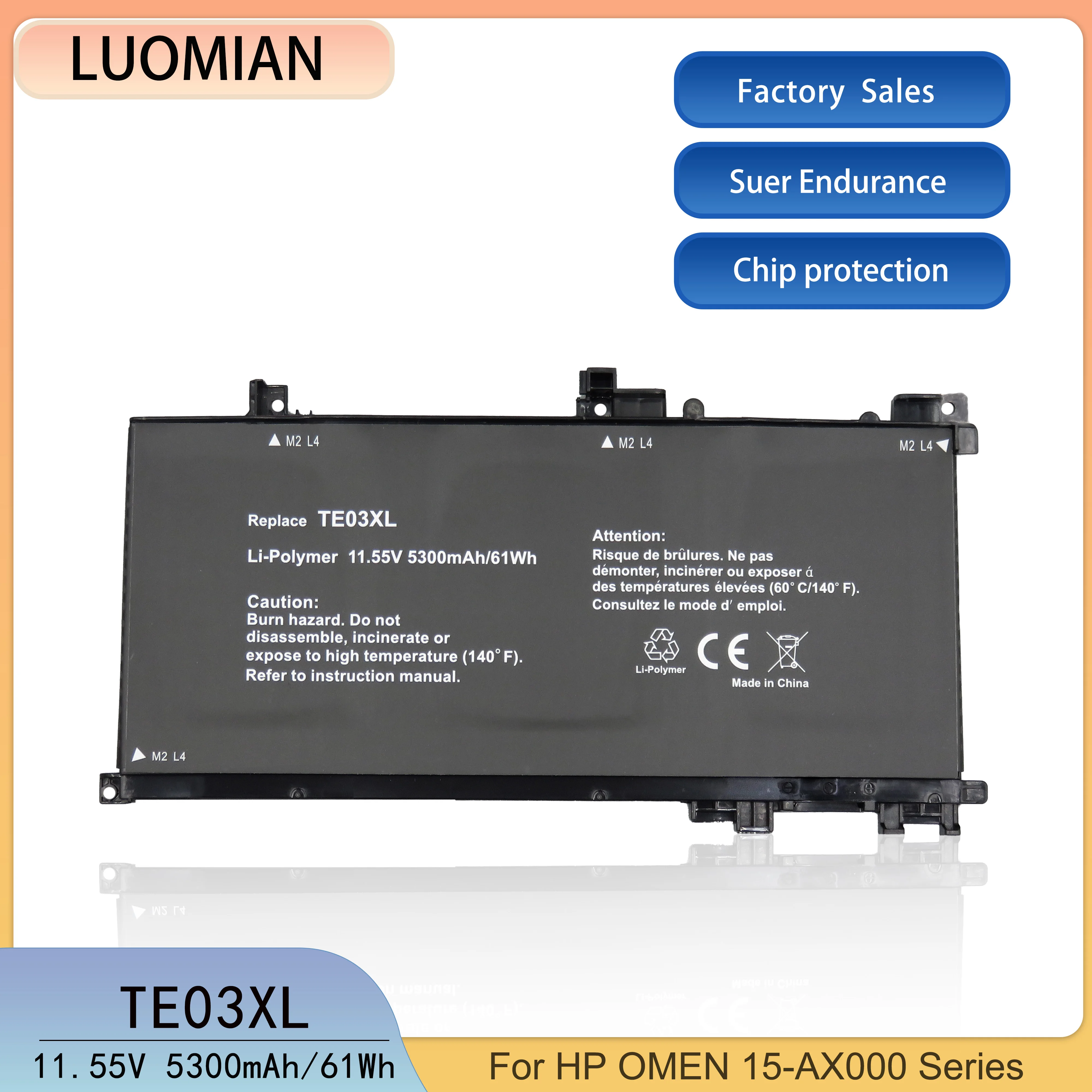 TE03XL Laptop Battery for HP OMEN 15-bc011TX 15-bc012TX 15-bc013TX 15-AX015TX AX017TX TPN-Q173 HSTNN-UB7A 849910-850