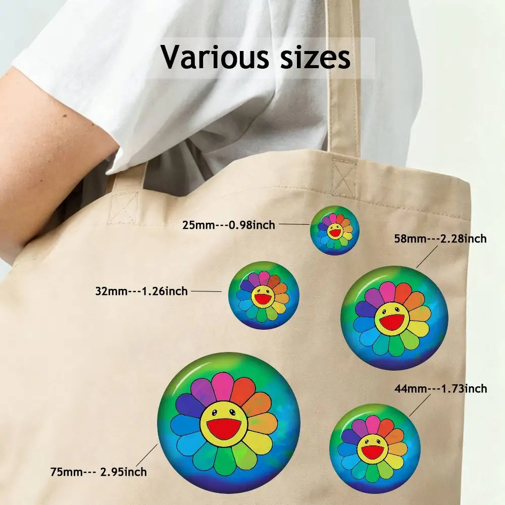 Design Art Kawaii Flowers Pins Cute Anime Girls Brooches Exquisite Tinplate Badge Backpack Decor Jewelry Accessories Gifts