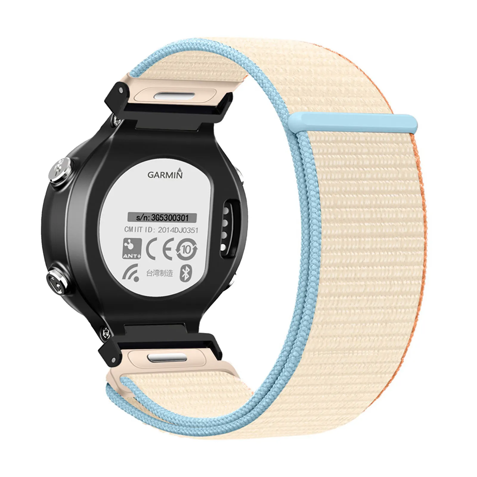 Nylon Bands for Garmin Forerunner 235/230/220/620/630/735XT with Velcro and Snap fastener