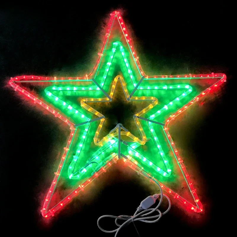 

IP65 star led christmas motifs lights holiday lighting outdoor 2ft bethlehem star rgb rope light motif