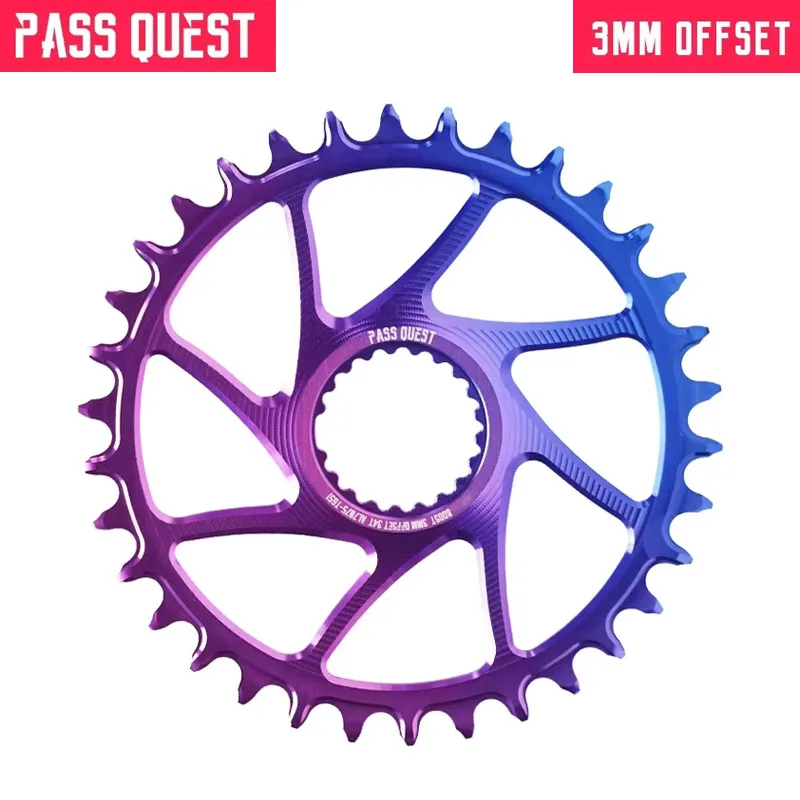 

PASS QUEST 3mm(offset) Direct Mount Crank Narrow Wide Chainring Colorful ROUND OVAL for M6100 M7100 M8100 M9100 Bike Accessories