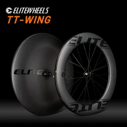 ELITEWHEELS Triathlon Wheel Time Trials Disc Wheels Aero Modle Carbon Disc Wheel Tubeless Clincher For Triathlon bike TT-Wing