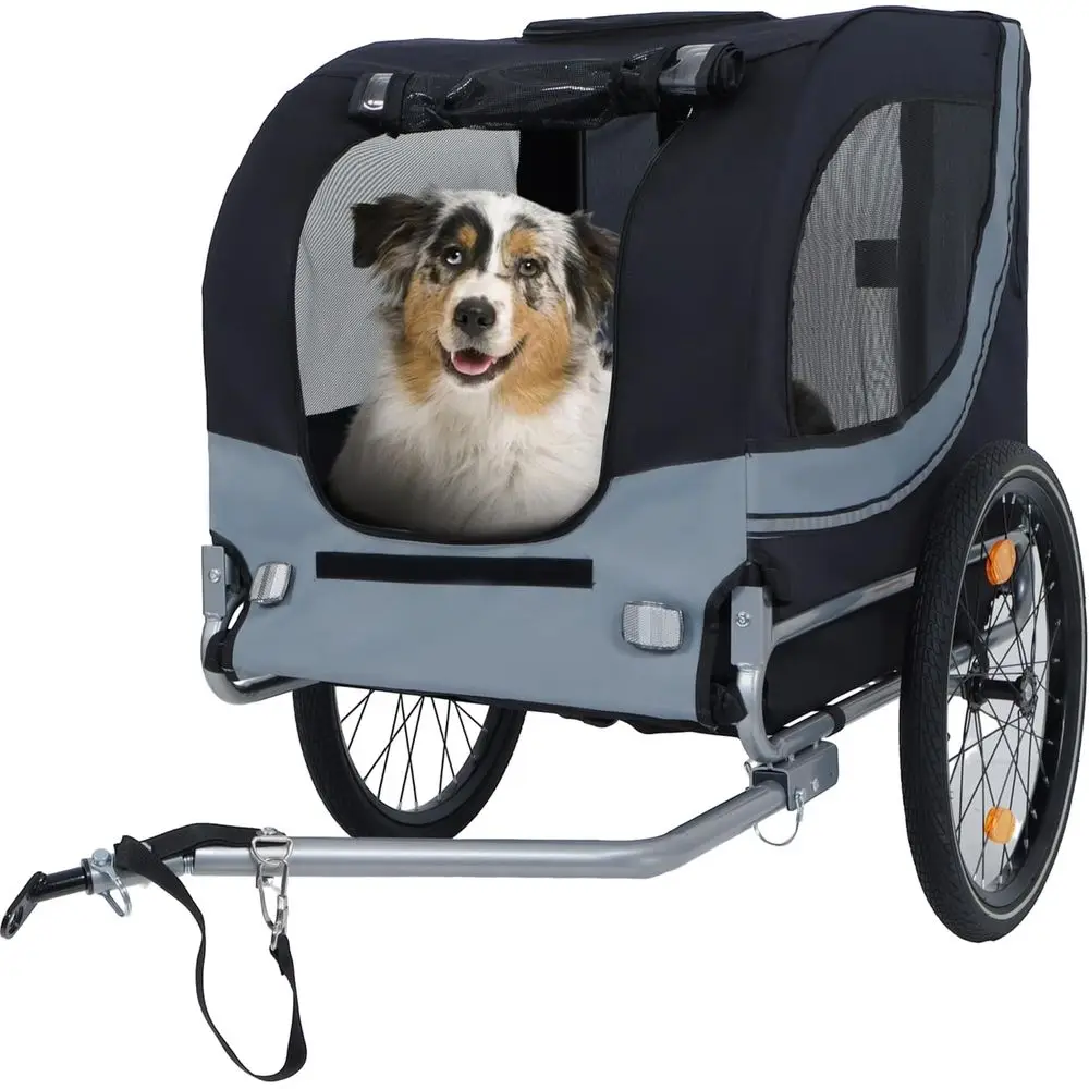 Rugged All-Terrain Dog Bike Trailer for Outdoor Adventures and Travel