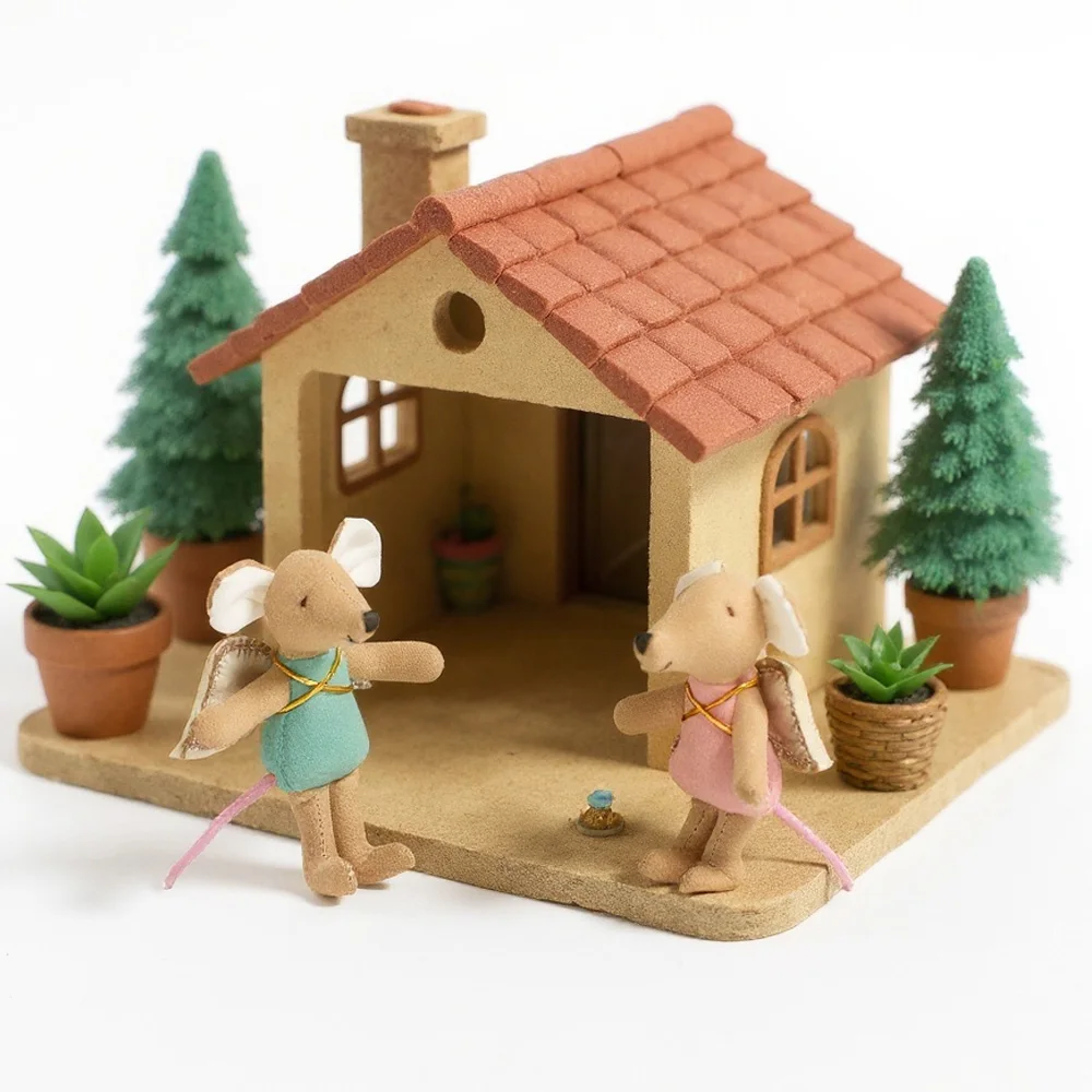 1 Stück Plüsch-Maus Puppe Spielzeug Weiches Stofftier für Kinder Urlaubsgeschenk Geburtstagsgeschenk Zimmerdekoration Rollenspiel – Detail 12
