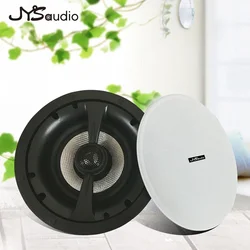 Coaxial 6.5'' RMS 30 Watts Ceiling Speakers Bass Tweeter Audio Sound System For Home Theater Living Room Flush Mount Wired