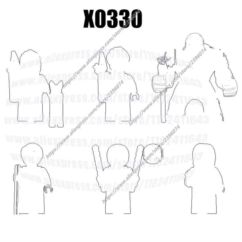 

Action Figures Building Blocks Series X0330 XH1849 XH1850 XH1851 XH1852 XH1853 XH1854 DIY Toys
