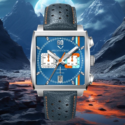 Imagen 2 del producto Specht & Sohne, recién llegados, reloj de cuarzo con cronógrafo japonés VK64 para hombre, correa de cuero de acero inoxidable 316L luminosa resistente al agua 30M