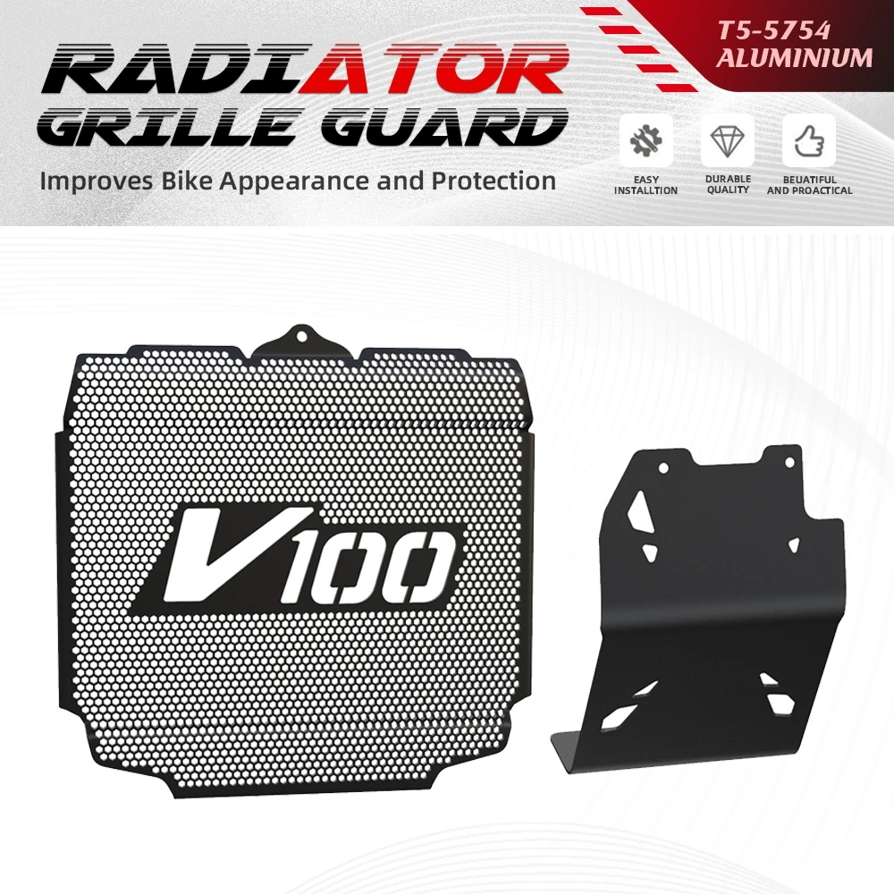 

For Moto Guzzi V100 Mandello S 2022-2023-2024 Motorcycle Radiator Guard Grille Protection Cover and Cylinder Head Engine Guard