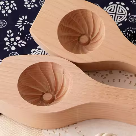Wood Baozi Mold Manual Non-stick Steamed Bread Mold Deepening Easy To Clean Steamed Stuffed Bun Household Kitchen Tools