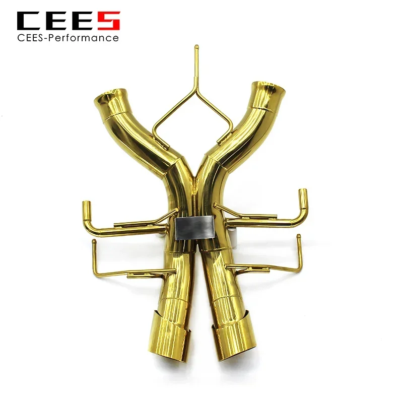 CEES Muffler Section for Mclaren P1 3.8 Hybrid 2013- Sport Car Plating Gold Exhaust System Stainless Steel Pipes
