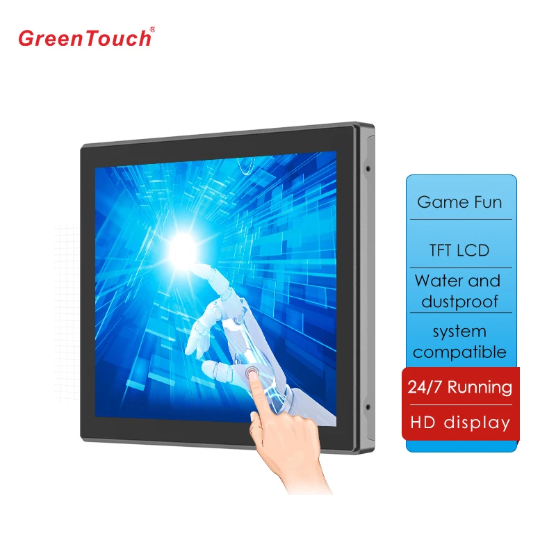 Monitor industriale touch screen capacitivo multi-touch da 19" Monitor LCD touch screen PCAP compatibile con i sistemi touch 3M