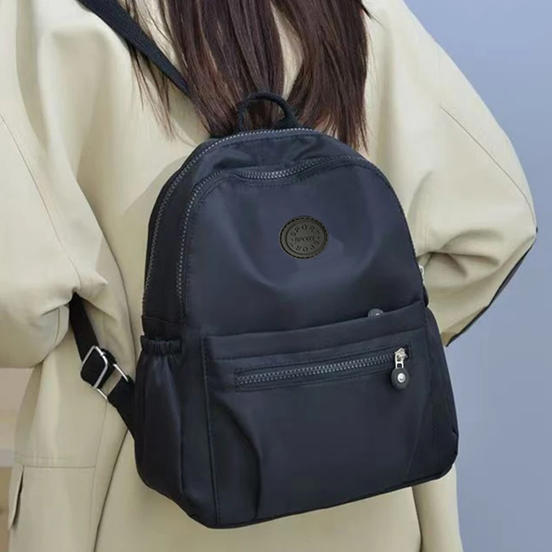 Daily Wear Simple Solid Tone Womens Backpack Fashion Lightweight Design, Portable Layout for Outdoor Leisure and Student Use